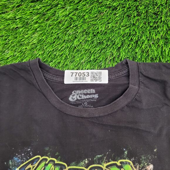 Cheech-&-Chong Shirt Womens Large 21x25 Black - Picture 13 of 14